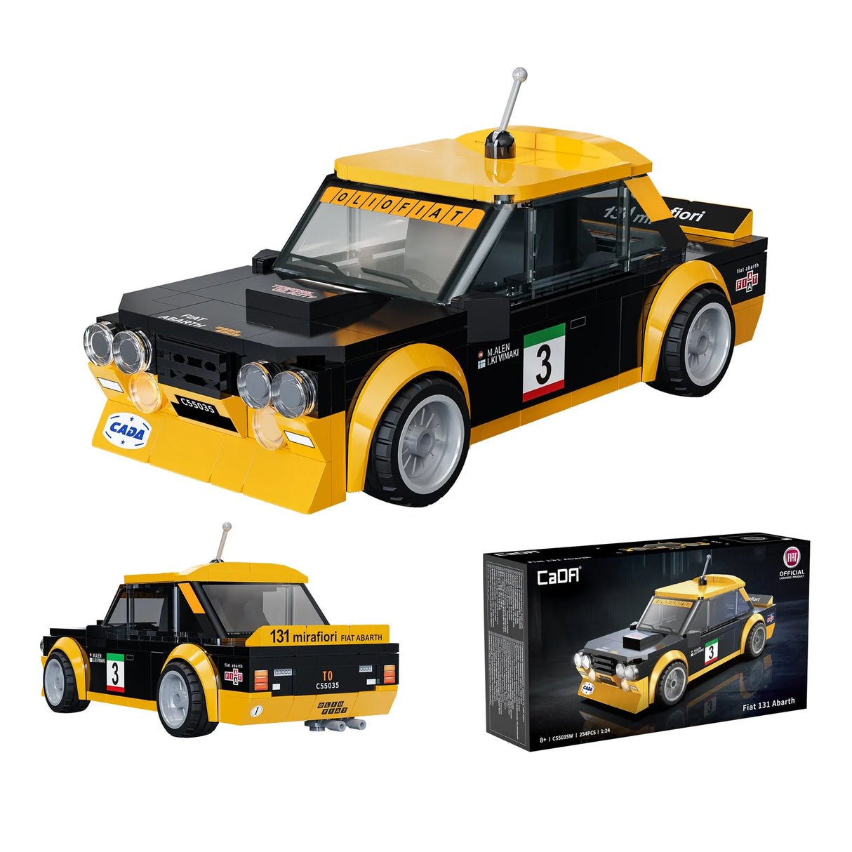 CaDA Fiat Abarth 131 1:24 254 Pieces Brick Model Kit C55035W