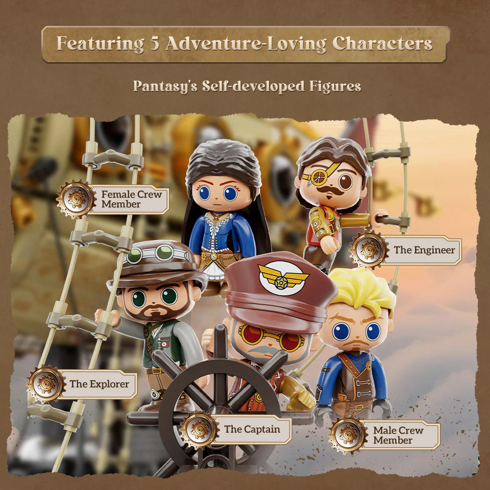 Pantasy Steampunk Airship 1949 pcs Brick Model Kit 85021