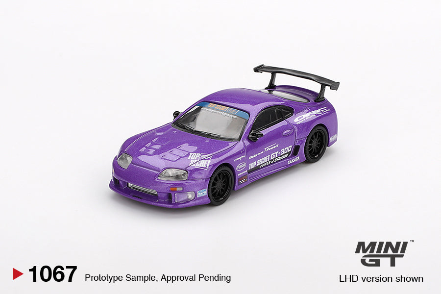 Mini GT Toyota Supra (A80) Top Secret GT-300 Purple RHD 1:64 - MGT01067-R