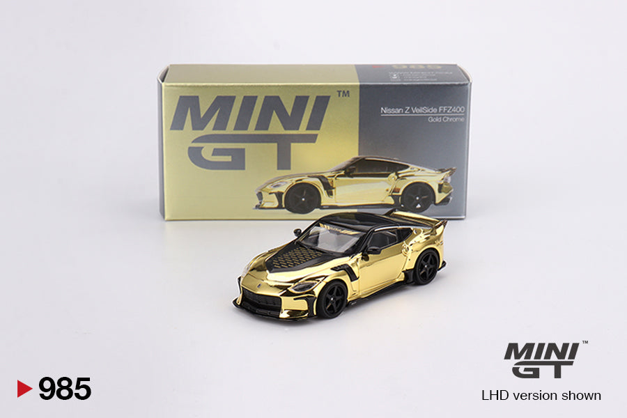 Mini GT Nissan Z VeilSide FFZ400 Gold Chrome RHD 1:64 - MGT00985-R