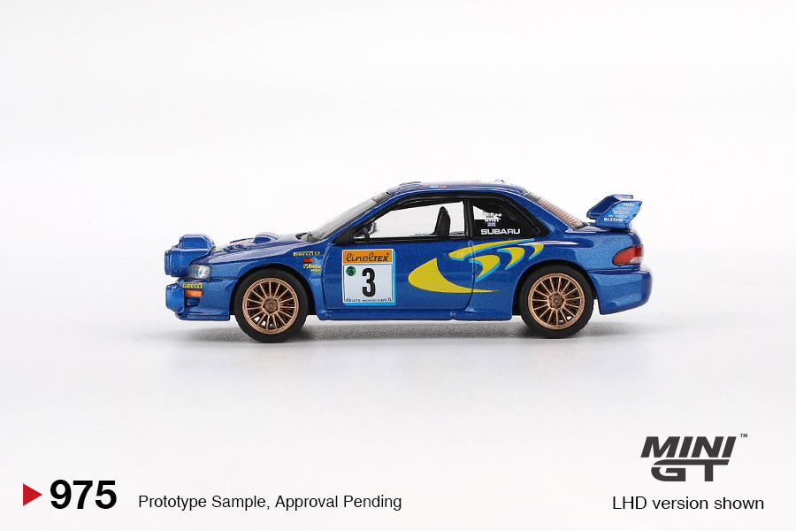 Mini GT Subaru Impreza WRC98 1998 Rally Monte-Carlo 3rd Place #3 LHD 1:64 - MGT00975-L