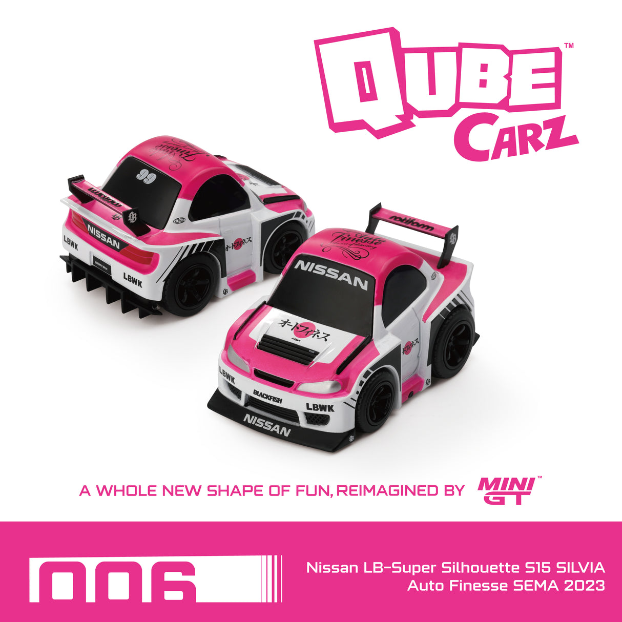 Mini GT QubeCarz Complete Box of 6 Cars - Factory Sealed - 1:64 - QZ001PACK6