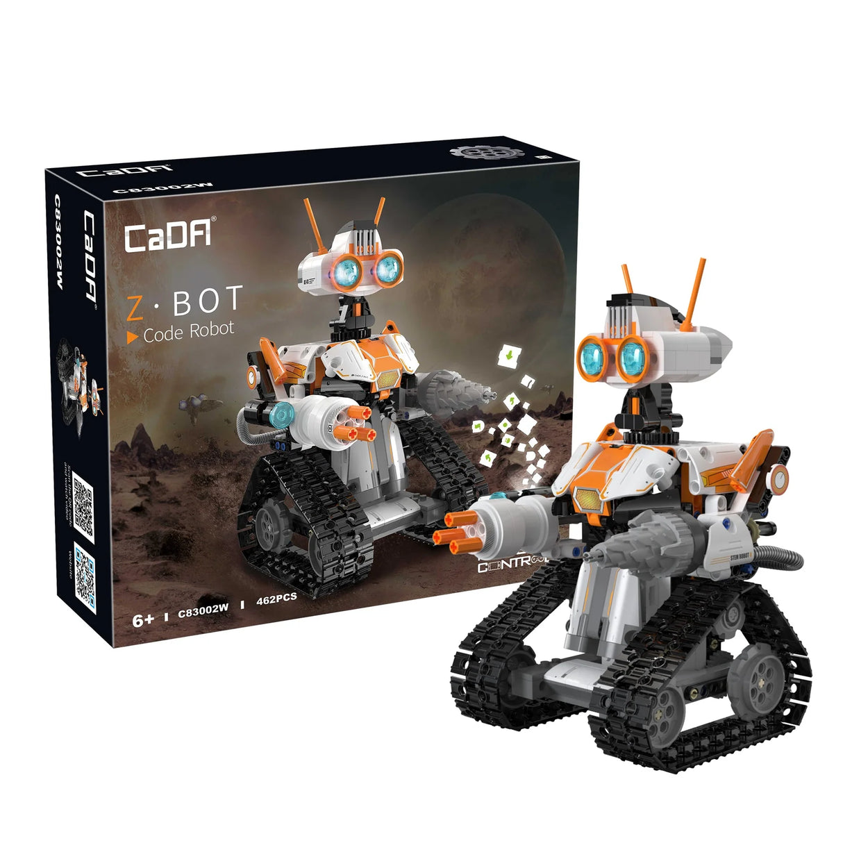 CaDA Z Bot Code Robot - RC Dual Mode Control - 462 Pieces Brick Model Kit C83002W