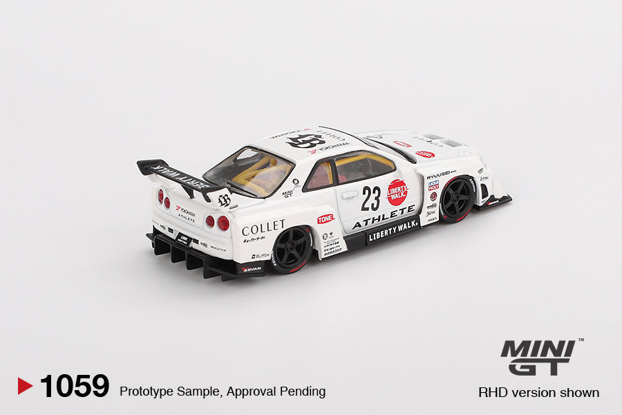 Mini GT Nissan LB-ER34 Super Silhouette Athlete / Collet RHD 1:64 - MGT01059-R