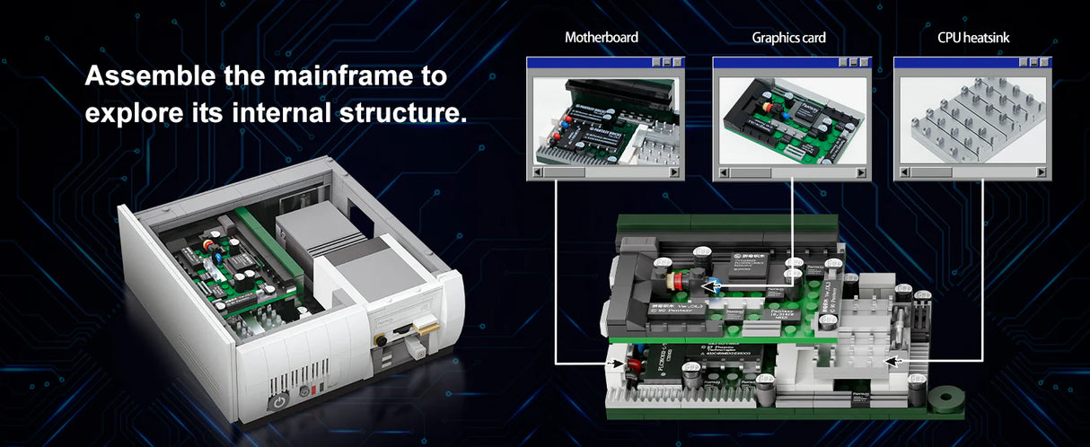 Pantasy Retro 90's Desktop PC - IBM PC330 - 1634 pcs Brick Model Kit 85005