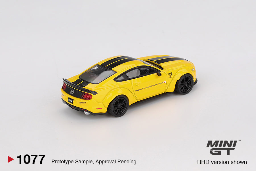 Mini GT LB★WORKS FORD MUSTANG Triple Yellow 1:64 - MGT01077-R