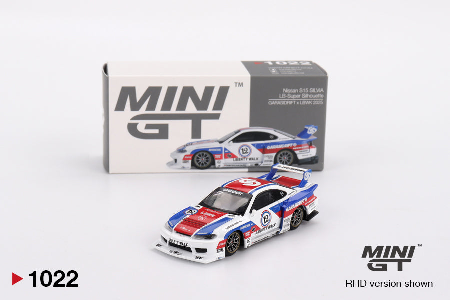 Mini GT Nissan LB-Super Silhouette S15 Silvia Garasidrift X LBW RHD 1:64 - MGT01022-R