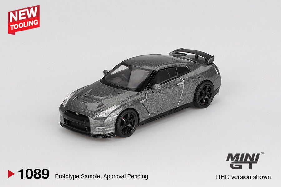 Mini GT Nissan GT-R Nismo 2013 Dark Metal Grey R35 CRS RHD 1:64 - MGT01089-R