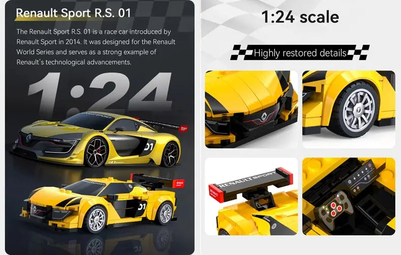 CaDA Renault Sport RS.01 1:24 271 Pieces Brick Model Kit C55037W