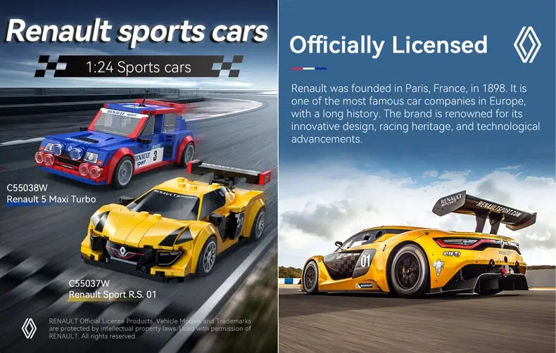 CaDA Renault 5 Maxi Turbo 1:24 308 Pieces Brick Model Kit C55038W