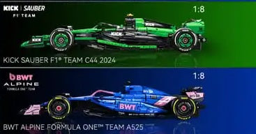Ultimate F1 Bundle - CaDA BWT Alpine A525 and Kick Sauber C44 1:8