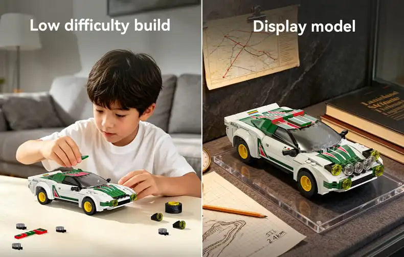 CaDA Lancia Stratos HF Gr.4 Car 1:20 278 Pieces Brick Model Kit - RC Control - C51066W