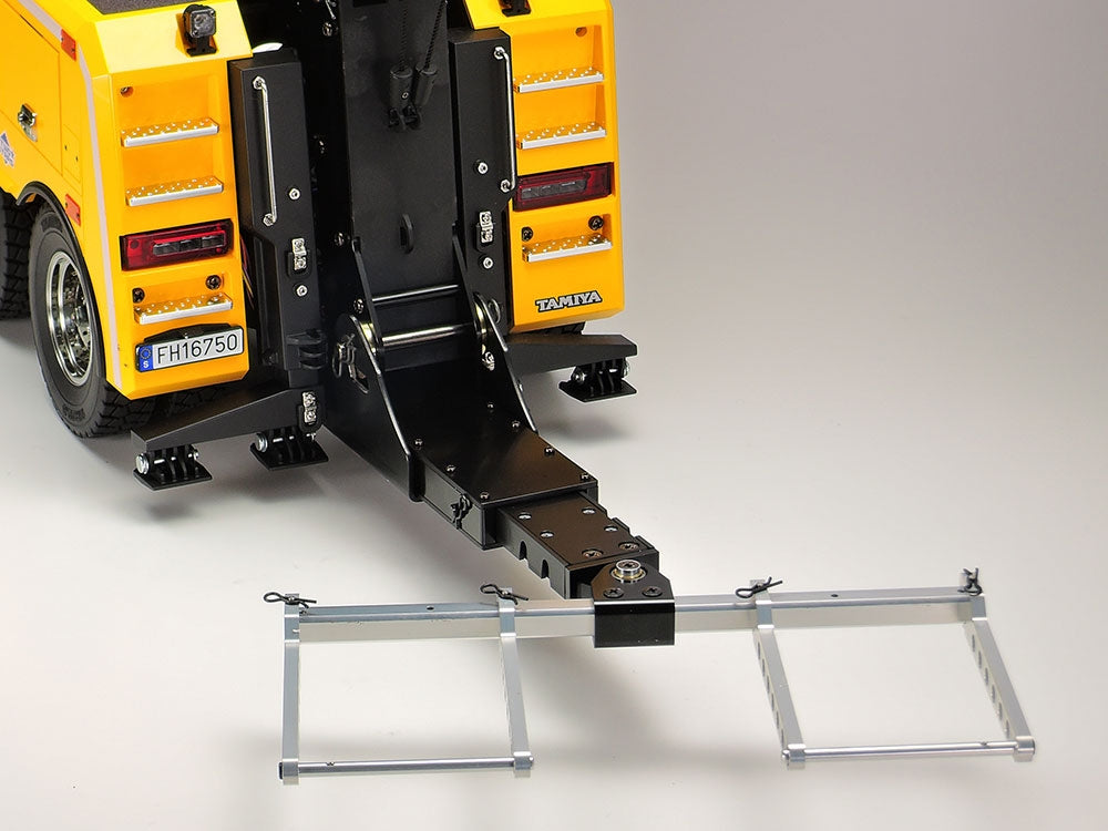 Tamiya RC Volvo FH16 Globetrotter 750 8x4 Recovery Truck with Silver Painted Body Components - Limited Edition - Item #47528