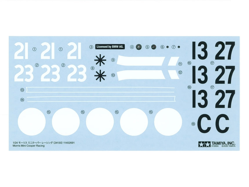 Tamiya Mini Cooper Triple Pack 1/24 Plastic Model Kits - Items 24130, 24039 and 24235