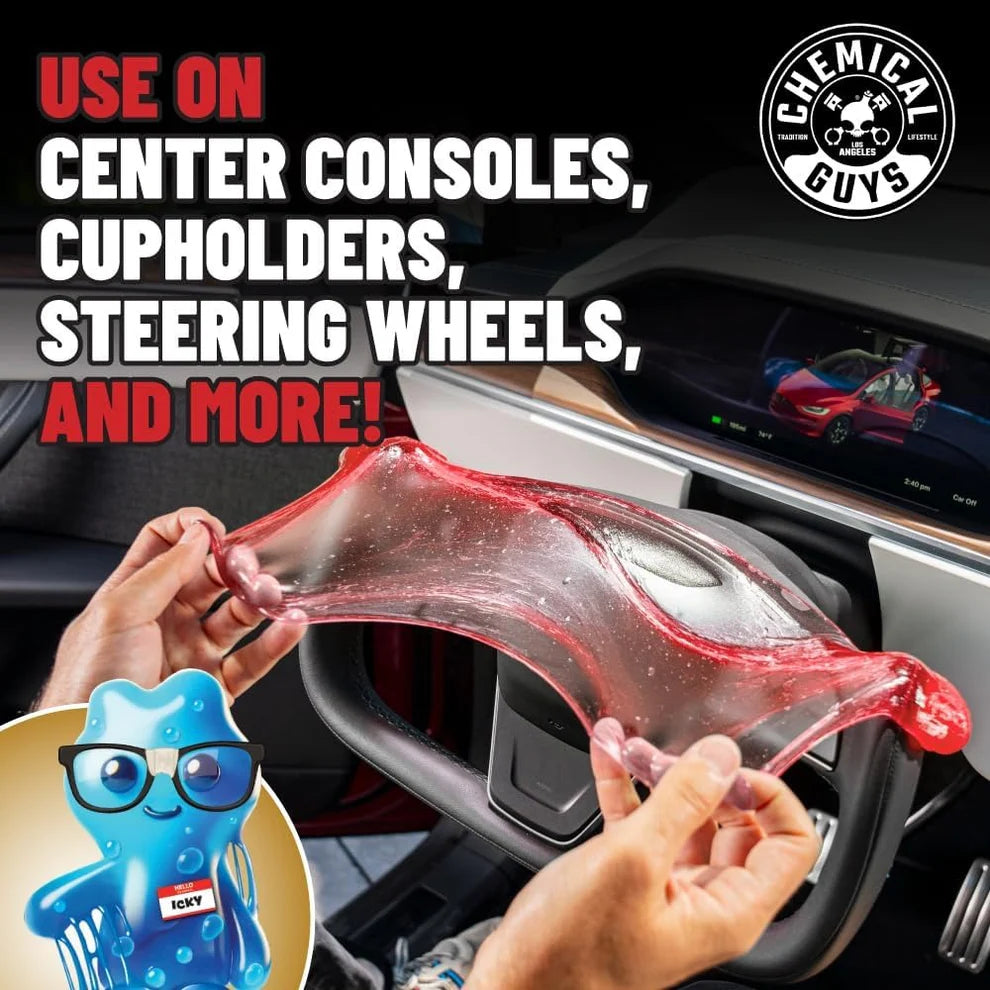 Chemical Guys Sticky Icky Car Cleaning Gel 2 Pack - Fun, Reusable - Strawberry
