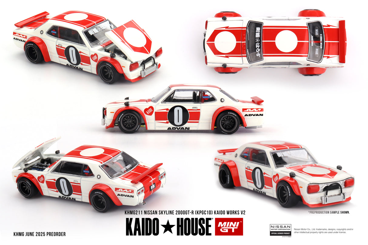 Mini GT Kaido House Nissan Skyline 2000GT-R (KPGC10) Kaido Works V2 1:64 - KHMG211
