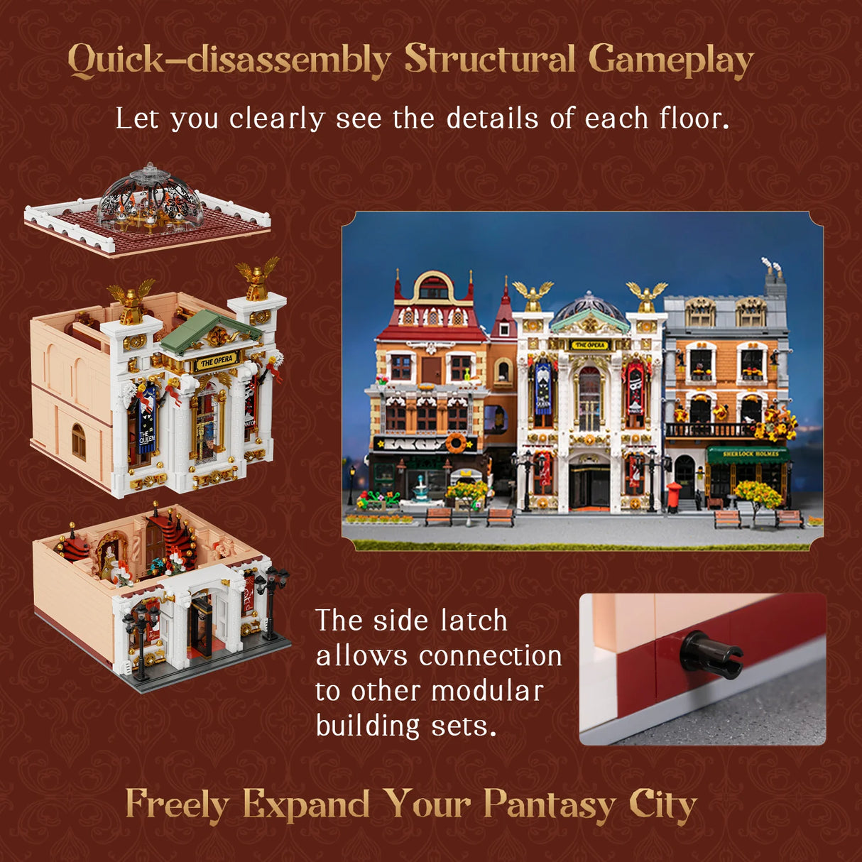 Pantasy The Opera Building 3518 pcs Brick Model Kit 85019