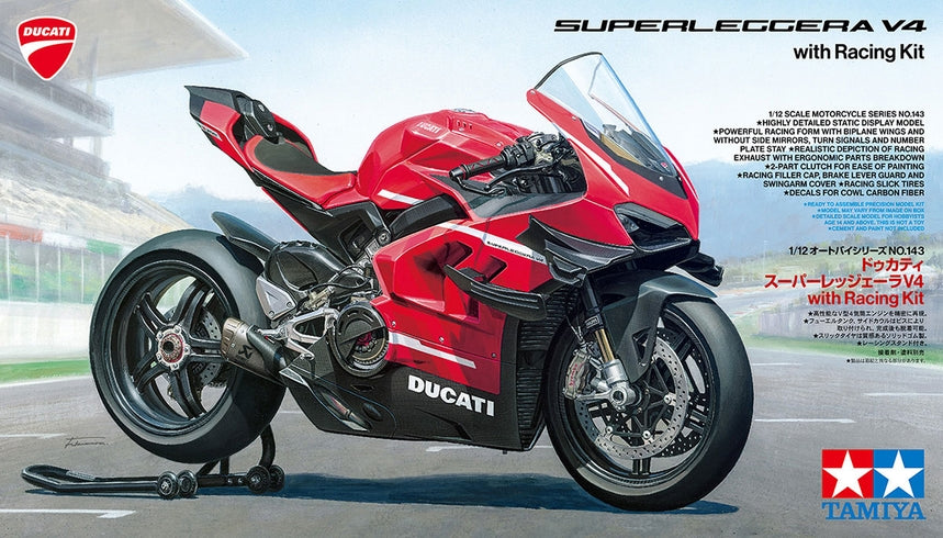 Tamiya Ducati Superleggera V4 with Racing Kit 1/12 Model Kit - Item #14143