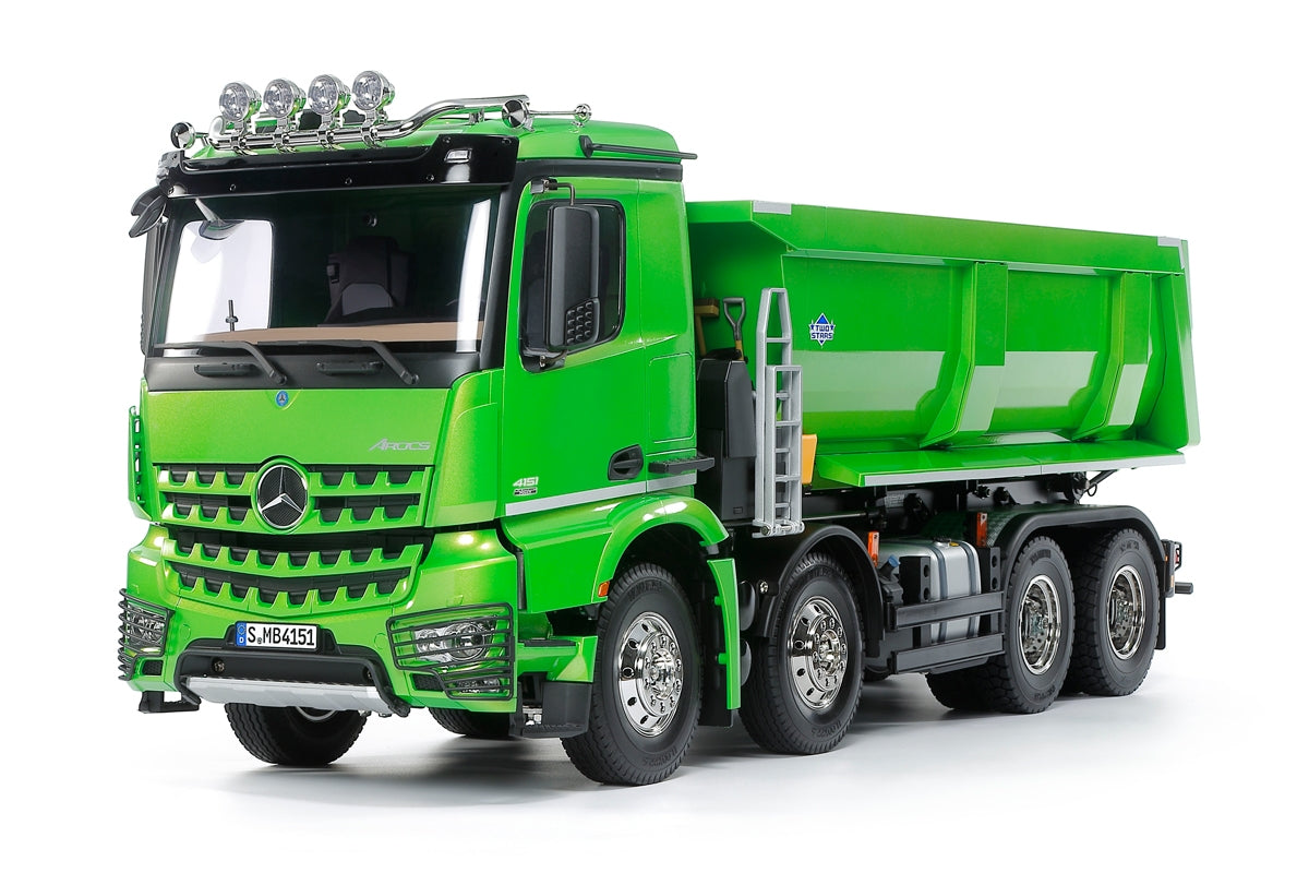 Tamiya RC Mercedes-Benz Arocs 8x4 Tipper Truck 4151 - Candy Green Edition - Item #47523