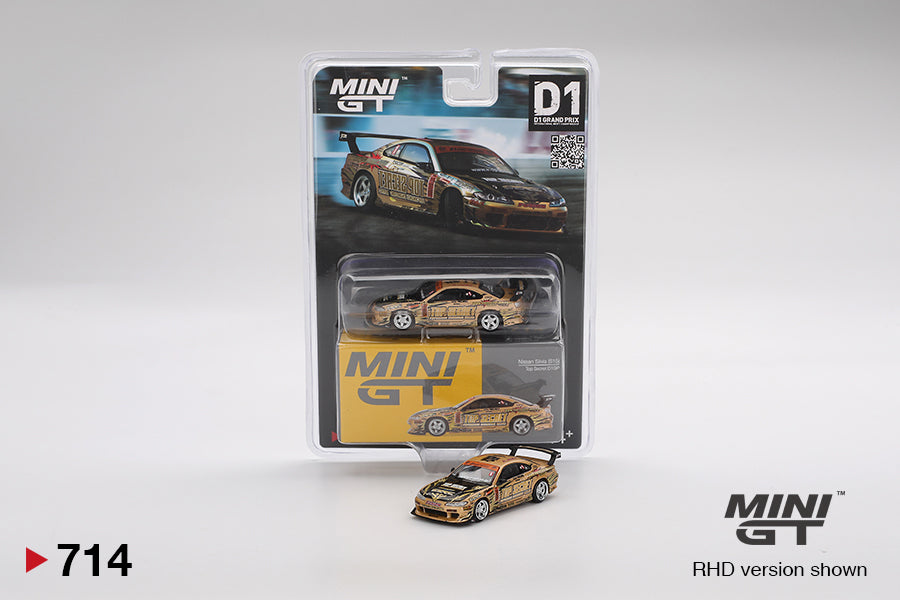 Mini GT Nissan Silvia (S15) Top Secret D1GP RHD (Blister Packaging) 1:64 - MGT00714-BL