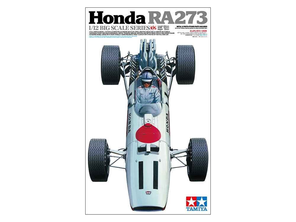 Tamiya Honda RA273 F1 Car with Photo-Etched Parts 1/12 Model Kit - Item #12032