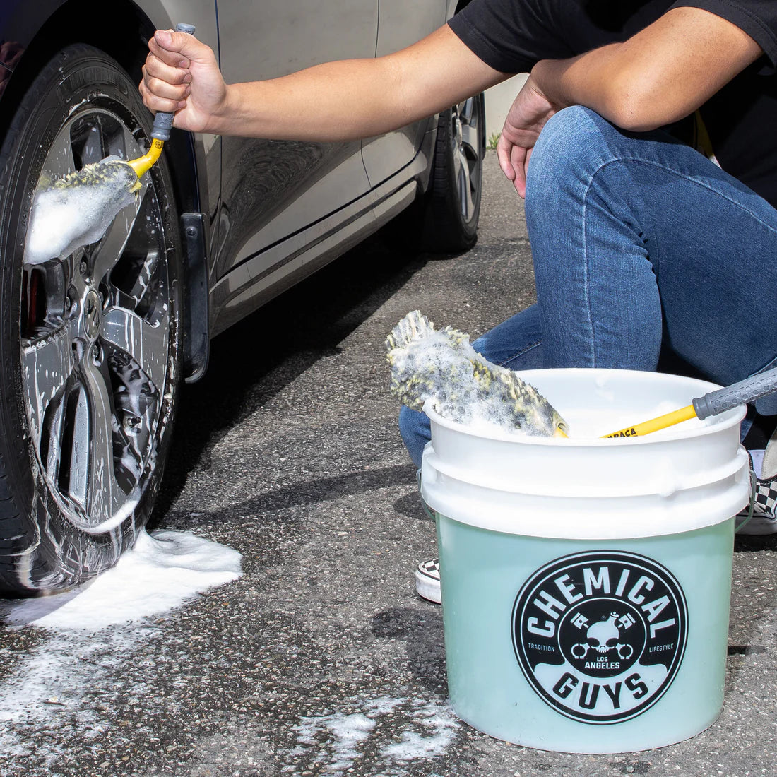 Chemical Guys Rimpaca Reach Around Ultimate Wheel Brush Set (2 Piece)