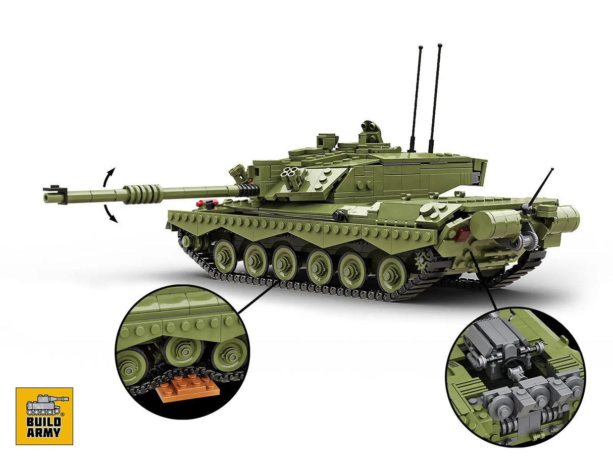 Build Army Challenger 2 Main Battle Tank - 1:33 Scale 1350 Pieces - BAM002