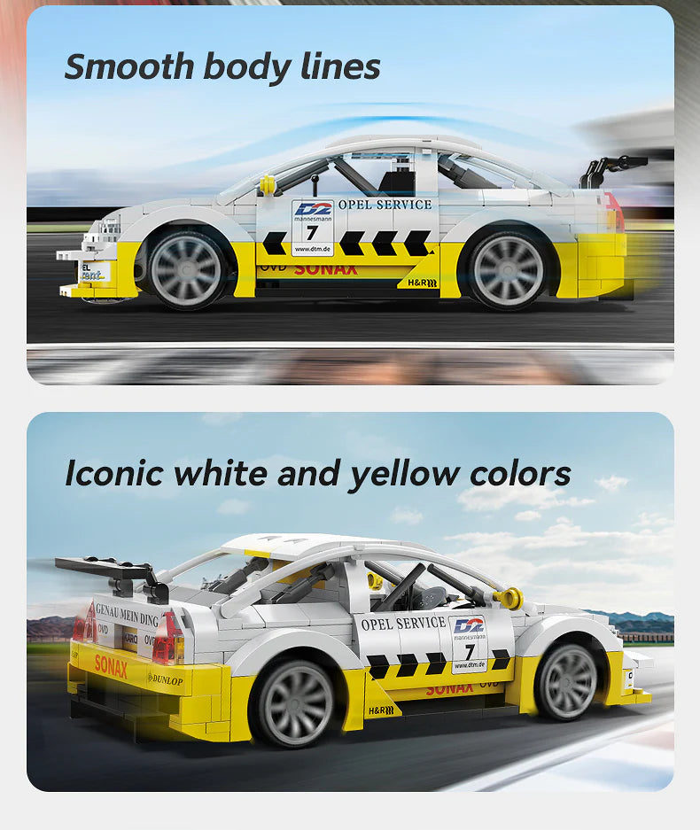 CaDA Opel Astra V8 Coupe - RC Dual Mode Control - 1:20 330 Pieces Brick Model Kit C51081W