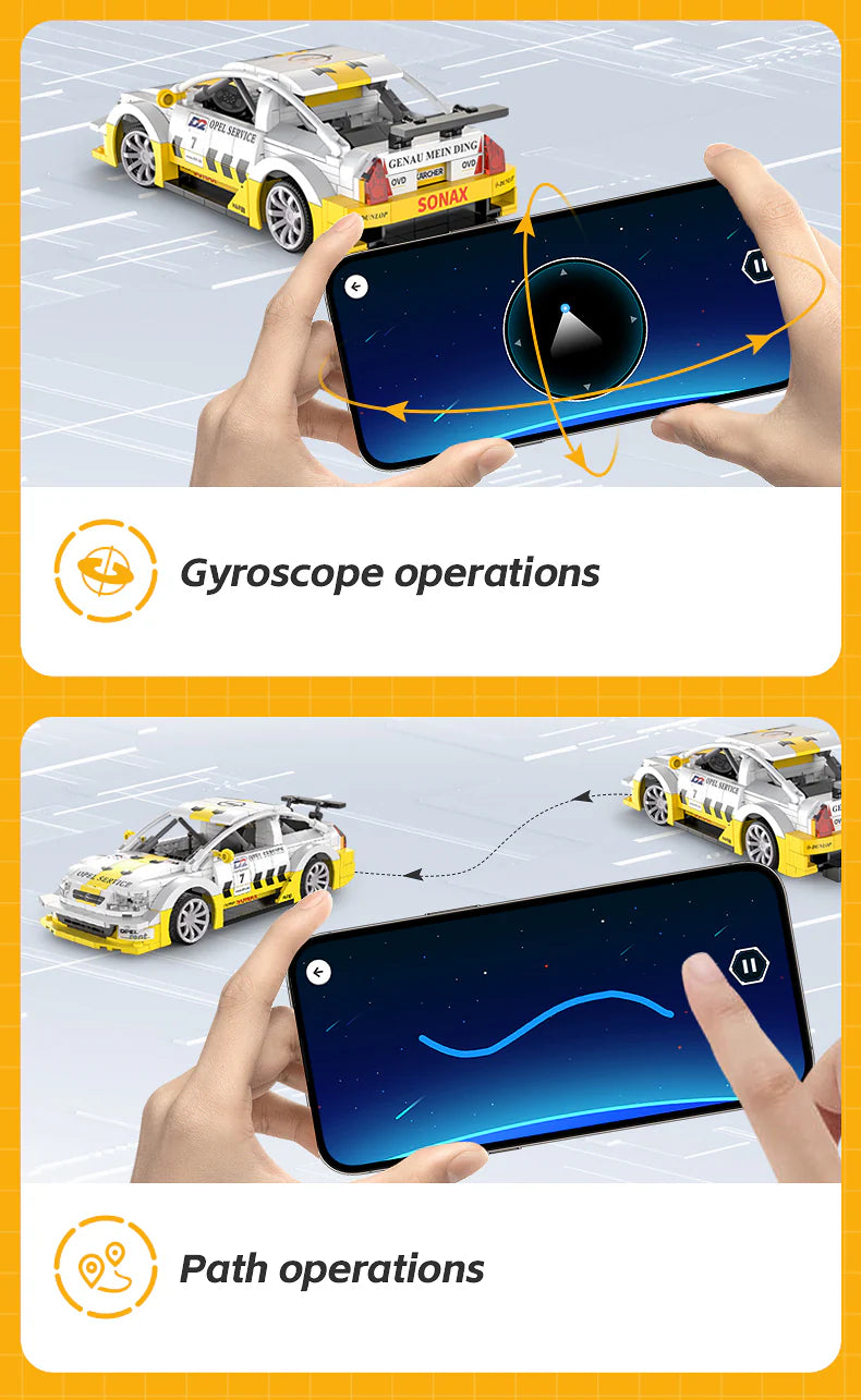 CaDA Opel Astra V8 Coupe - RC Dual Mode Control - 1:20 330 Pieces Brick Model Kit C51081W