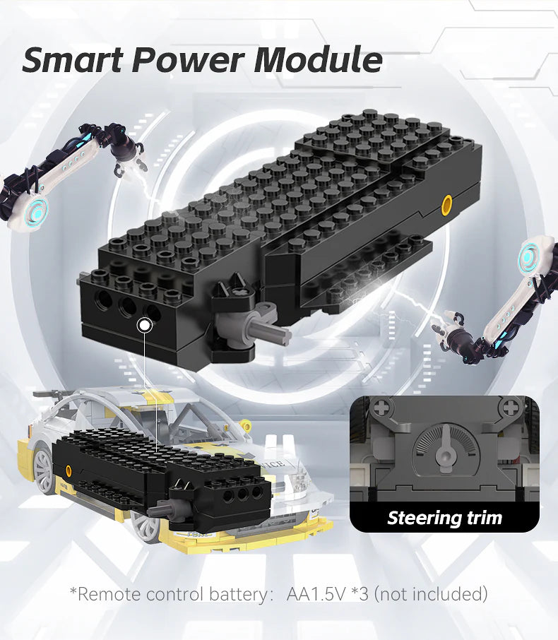 CaDA Opel Astra V8 Coupe - RC Dual Mode Control - 1:20 330 Pieces Brick Model Kit C51081W