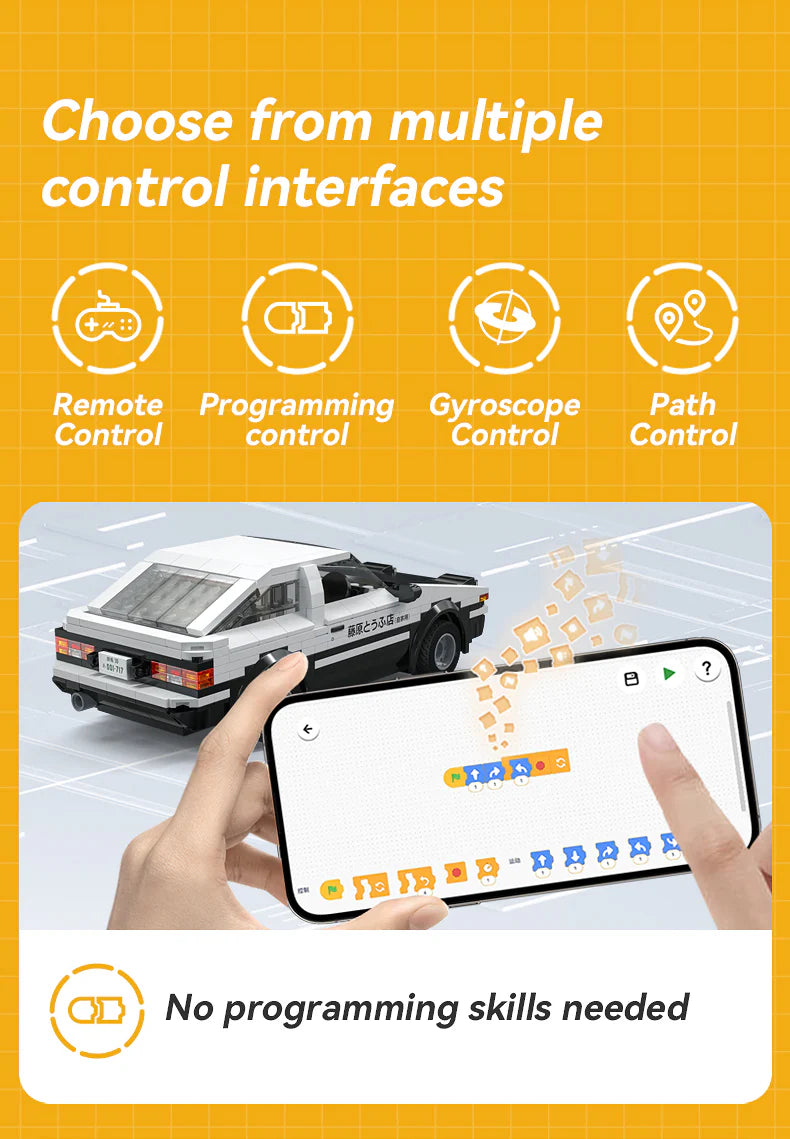 CaDA Initial D 1:20 Toyota AE86 Trueno 325 Pieces Brick Model Kit C51086W