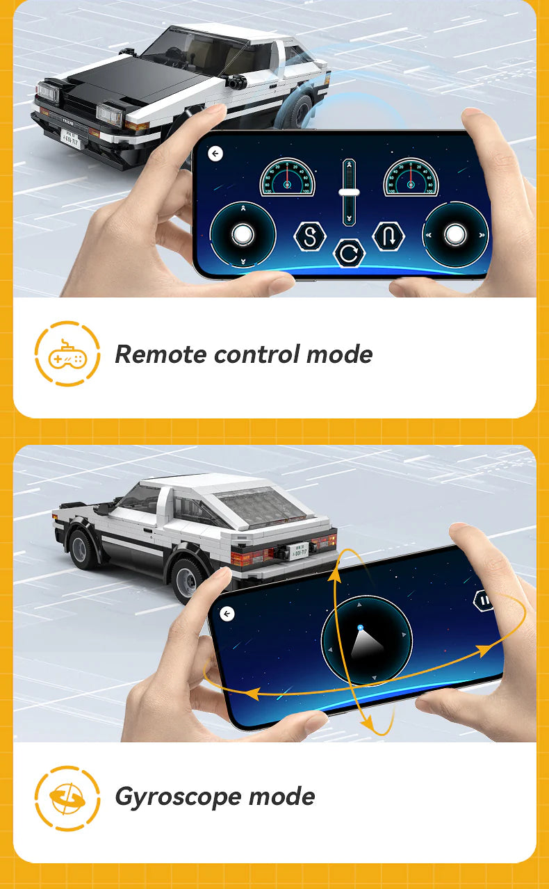 CaDA Initial D 1:20 Toyota AE86 Trueno 325 Pieces Brick Model Kit C51086W