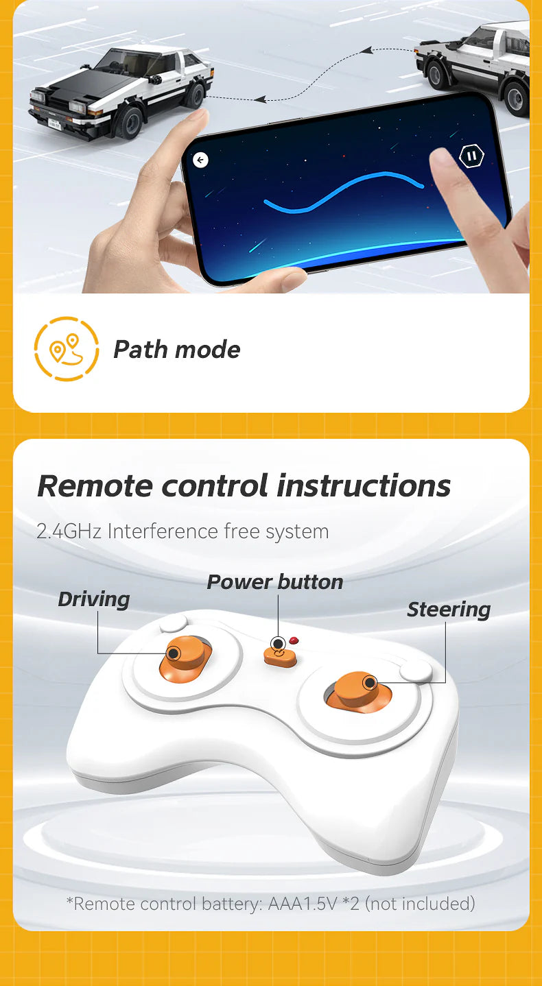 CaDA Initial D 1:20 Toyota AE86 Trueno 325 Pieces Brick Model Kit C51086W