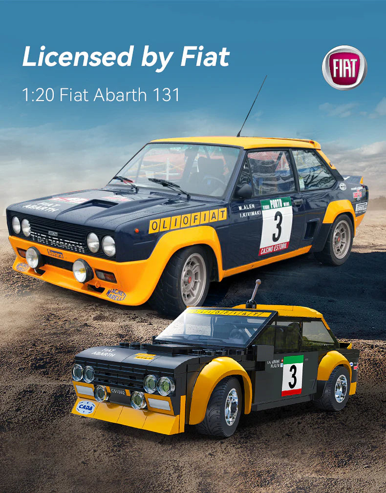 CaDA Fiat Abarth 131 - RC Dual Mode Control - 1:20 216 Pieces Brick Model Kit C51092W