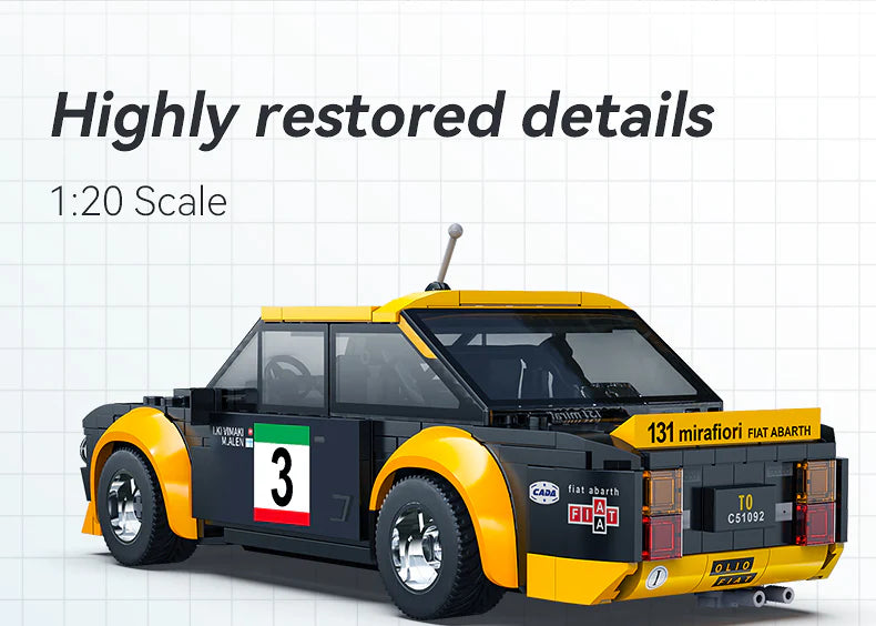CaDA Fiat Abarth 131 - RC Dual Mode Control - 1:20 216 Pieces Brick Model Kit C51092W