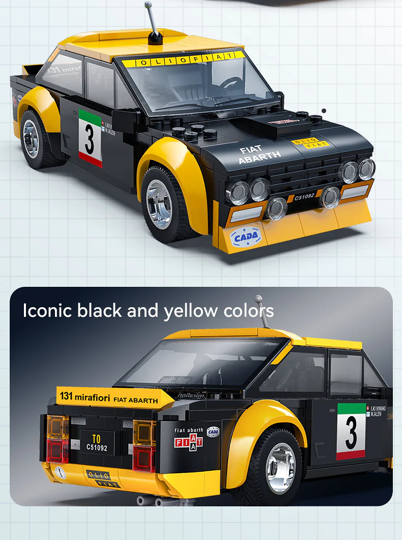 CaDA Fiat Abarth 131 - RC Dual Mode Control - 1:20 216 Pieces Brick Model Kit C51092W