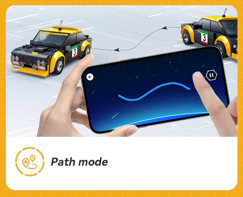 CaDA Fiat Abarth 131 - RC Dual Mode Control - 1:20 216 Pieces Brick Model Kit C51092W