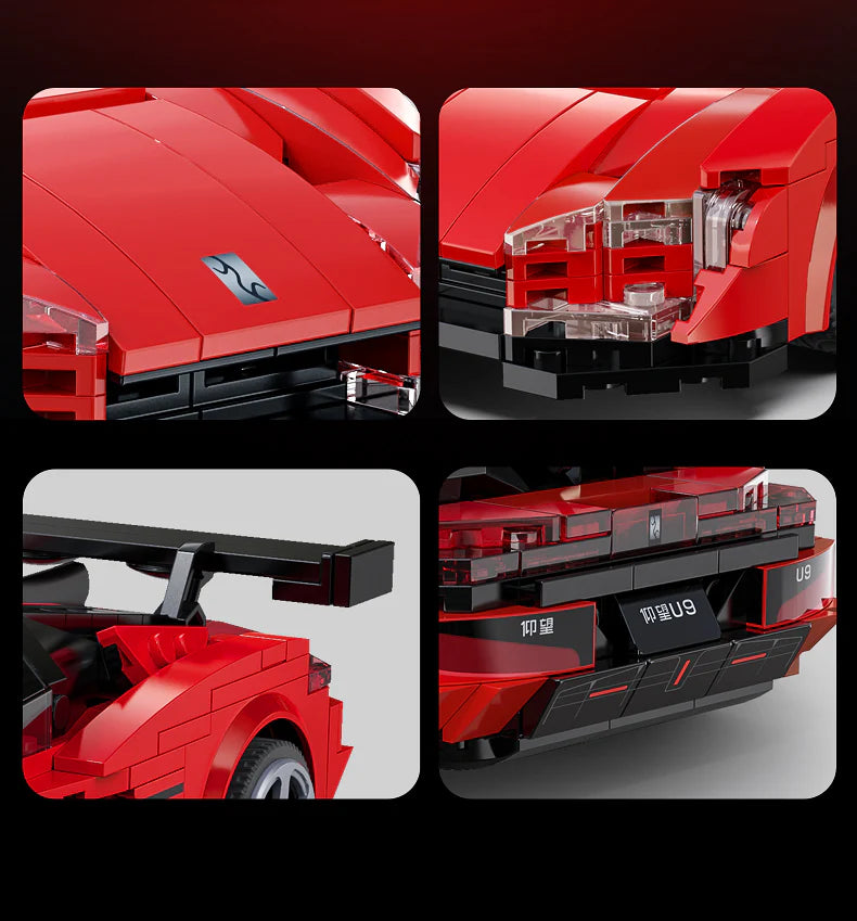 CaDA BYD Yangwang U9 Electric Super Coupé - RC Dual Mode Control - 1:20 299 Pieces Brick Model Kit C51099W