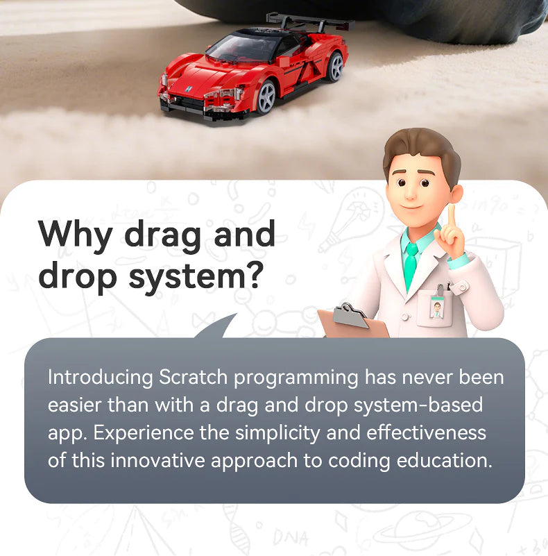 CaDA BYD Yangwang U9 Electric Super Coupé - RC Dual Mode Control - 1:20 299 Pieces Brick Model Kit C51099W