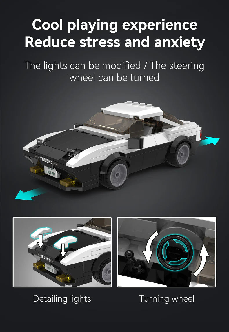 CaDA Initial D Toyota Trueno AE86 Car 1:24 280 Pieces Brick Model Kit C55014W