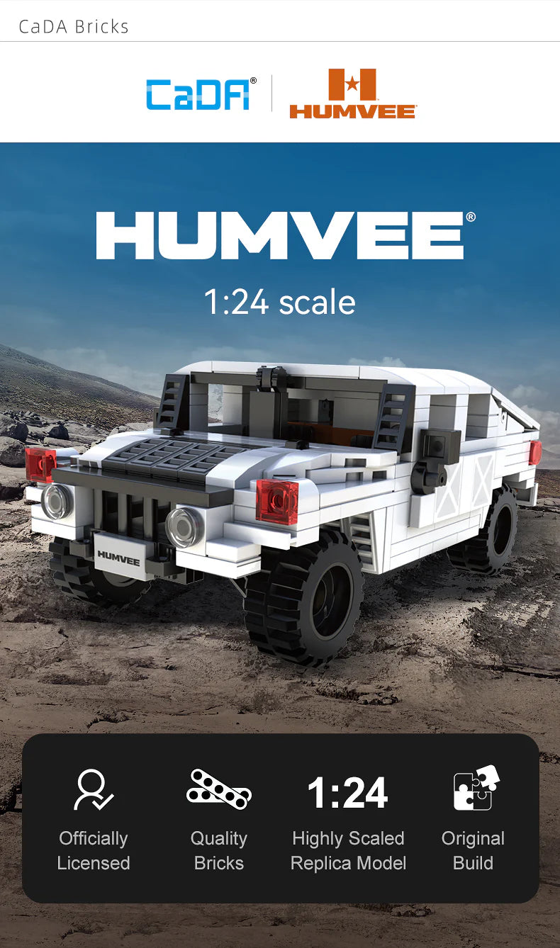 CaDA Humvee Off-Road Truck 1:24 328 Pieces Brick Model Kit C55022W