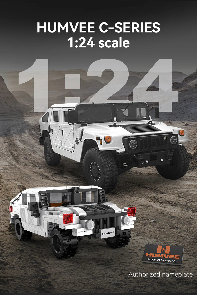 CaDA Humvee Off-Road Truck 1:24 328 Pieces Brick Model Kit C55022W