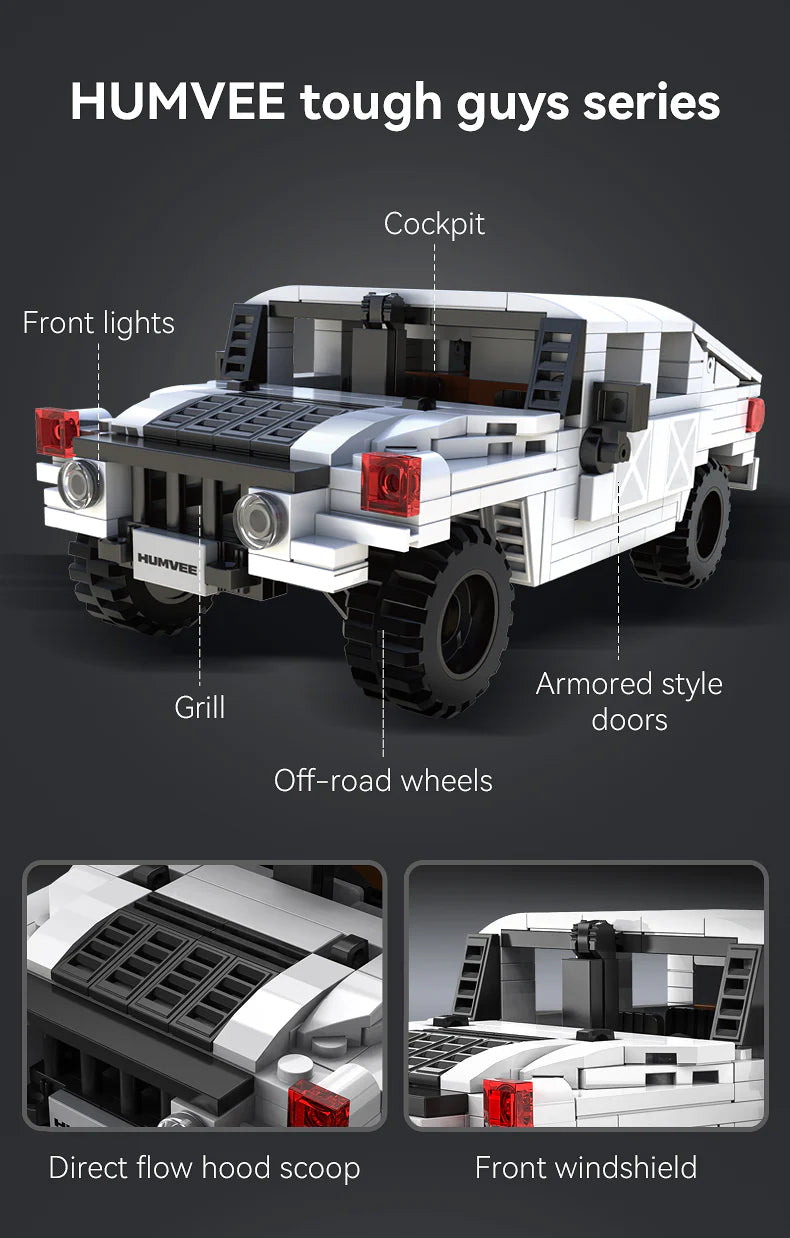 CaDA Humvee Off-Road Truck 1:24 328 Pieces Brick Model Kit C55022W