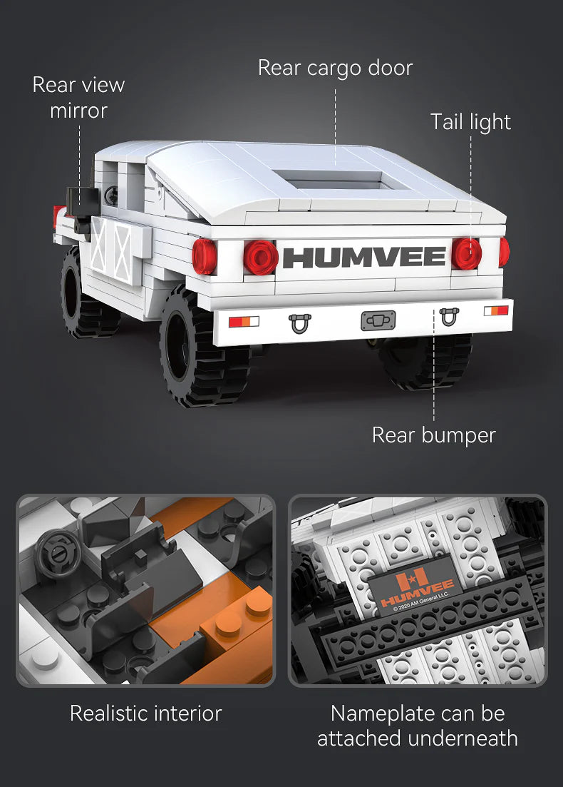 CaDA Humvee Off-Road Truck 1:24 328 Pieces Brick Model Kit C55022W