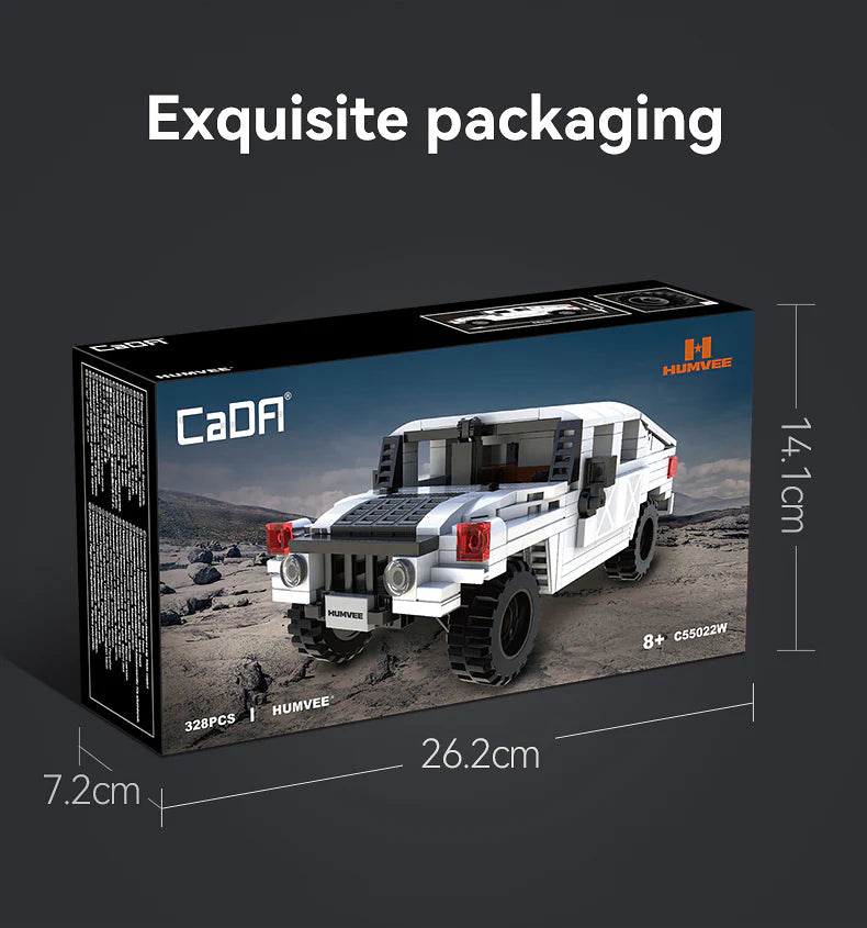 CaDA Humvee Off-Road Truck 1:24 328 Pieces Brick Model Kit C55022W