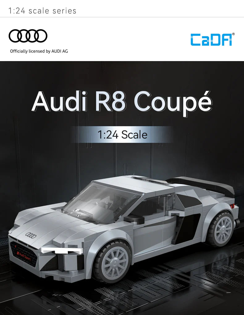 CaDA Audi R8 Coupe 1:24 199 Pieces Brick Model Kit C55027W