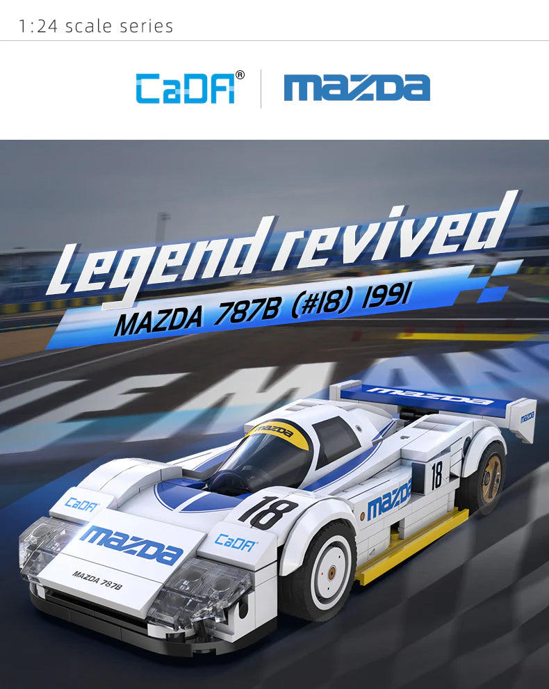 CaDA Mazda 787B 1:24 242 Pieces Brick Model Kit C55029W