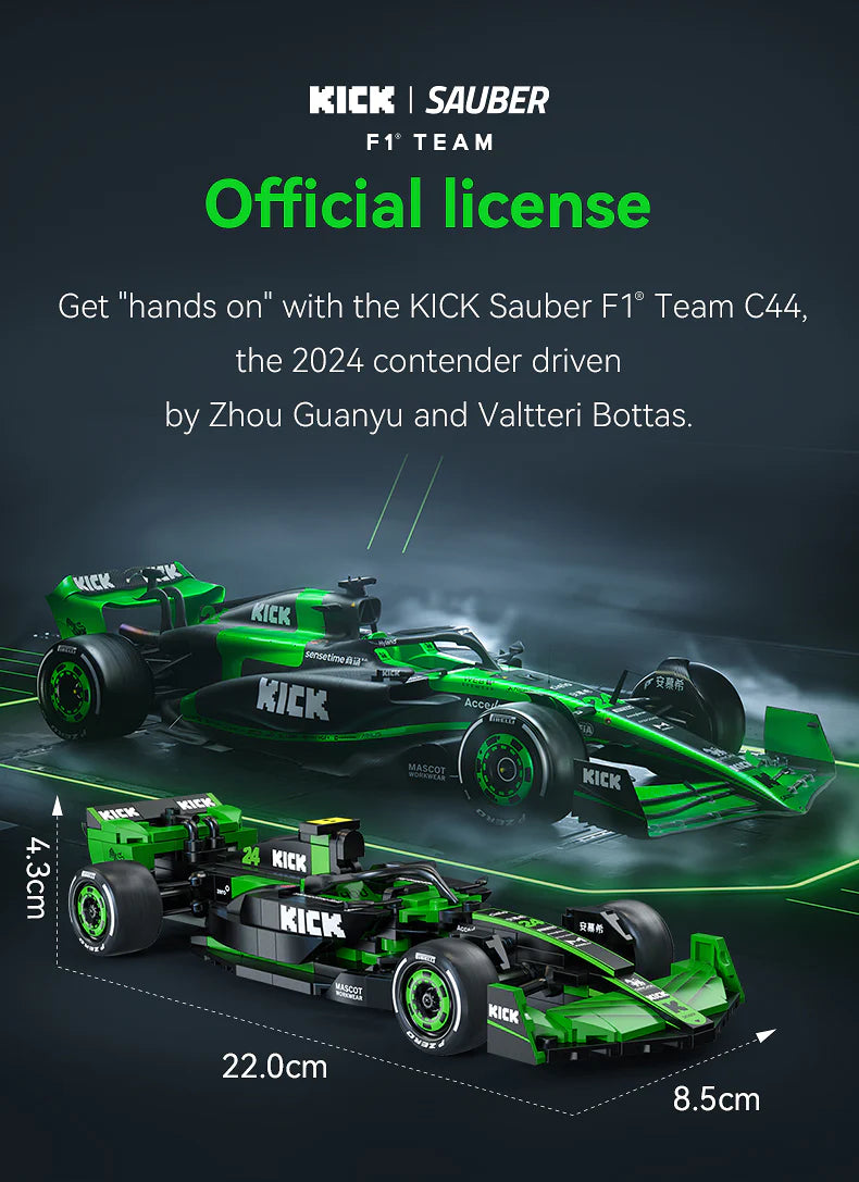 CaDA Kick Sauber F1 Team C44 (2024) 1:24 314 Pieces Brick Model Kit C55032W