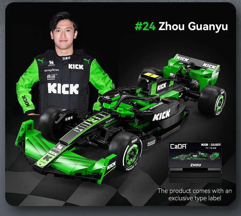 CaDA Kick Sauber F1 Team C44 (2024) 1:24 314 Pieces Brick Model Kit C55032W