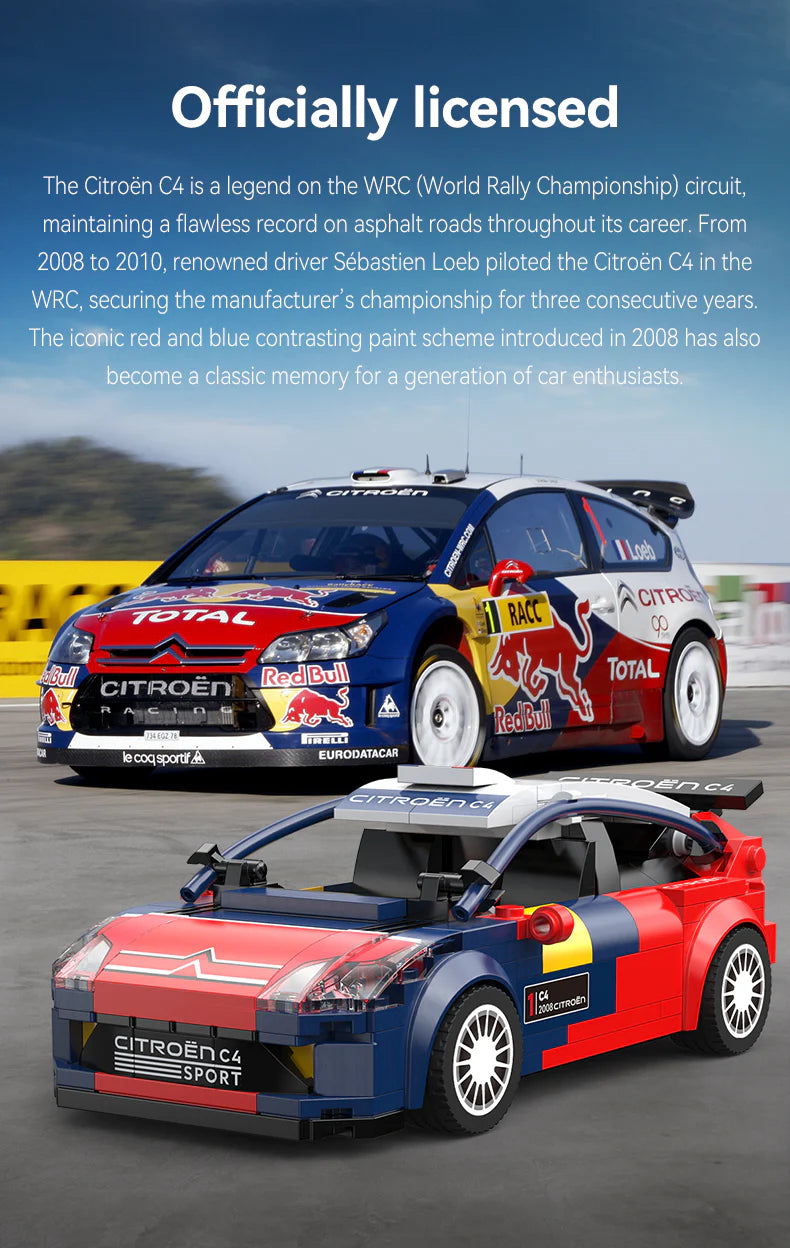 CaDA Citroen C4 WRC 1:24 296 Pieces Brick Model Kit C55033W
